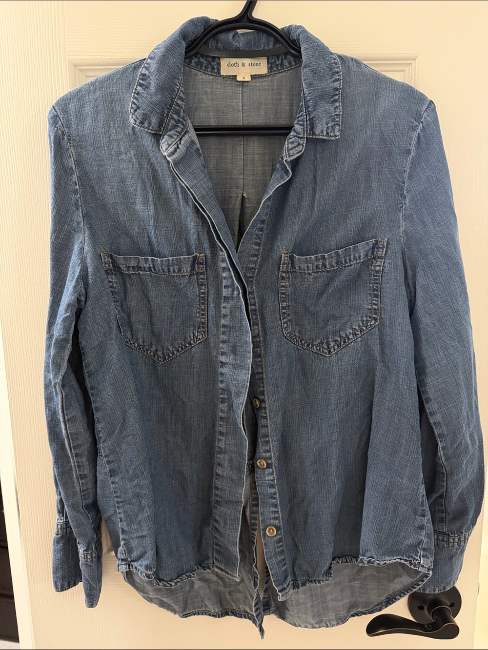 cloth & stone Washed Blue Denim Shirt